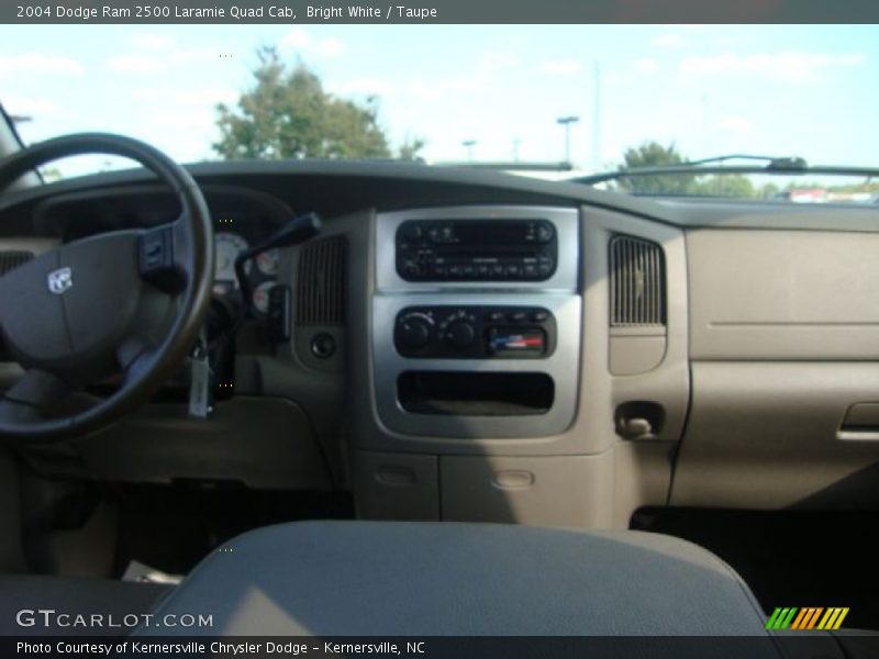 Bright White / Taupe 2004 Dodge Ram 2500 Laramie Quad Cab