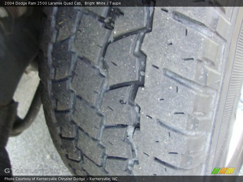 Bright White / Taupe 2004 Dodge Ram 2500 Laramie Quad Cab