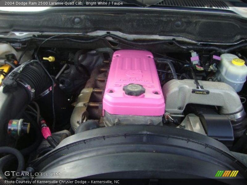 Bright White / Taupe 2004 Dodge Ram 2500 Laramie Quad Cab