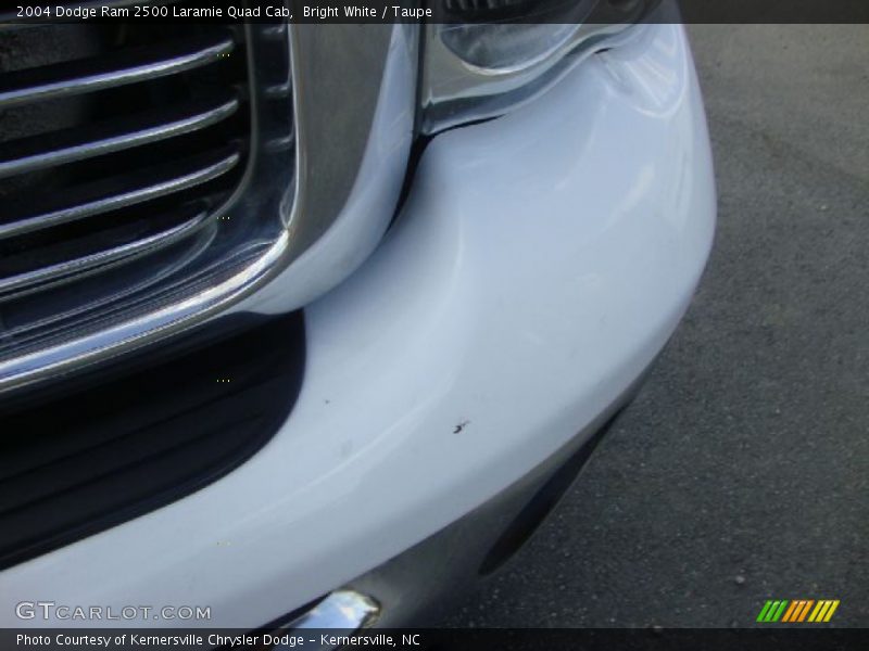 Bright White / Taupe 2004 Dodge Ram 2500 Laramie Quad Cab