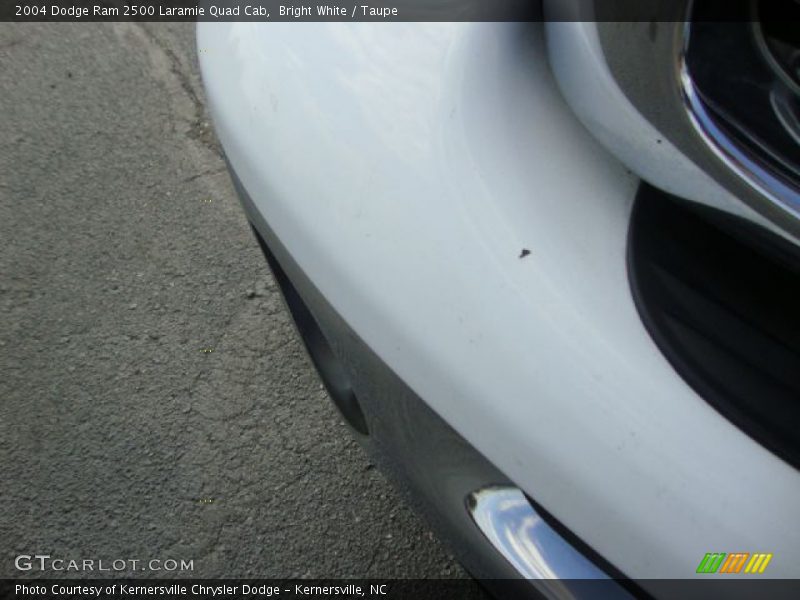 Bright White / Taupe 2004 Dodge Ram 2500 Laramie Quad Cab