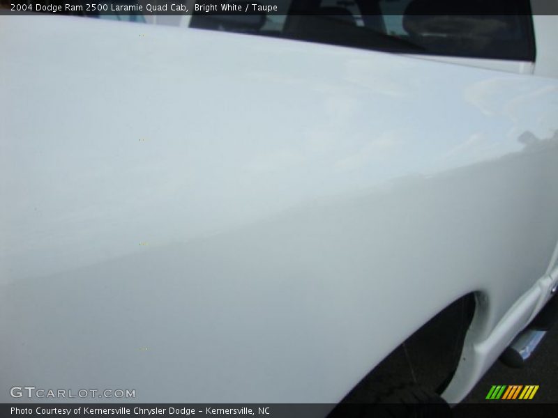 Bright White / Taupe 2004 Dodge Ram 2500 Laramie Quad Cab