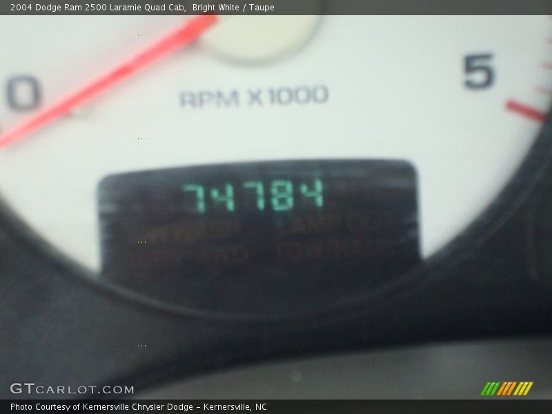 Bright White / Taupe 2004 Dodge Ram 2500 Laramie Quad Cab