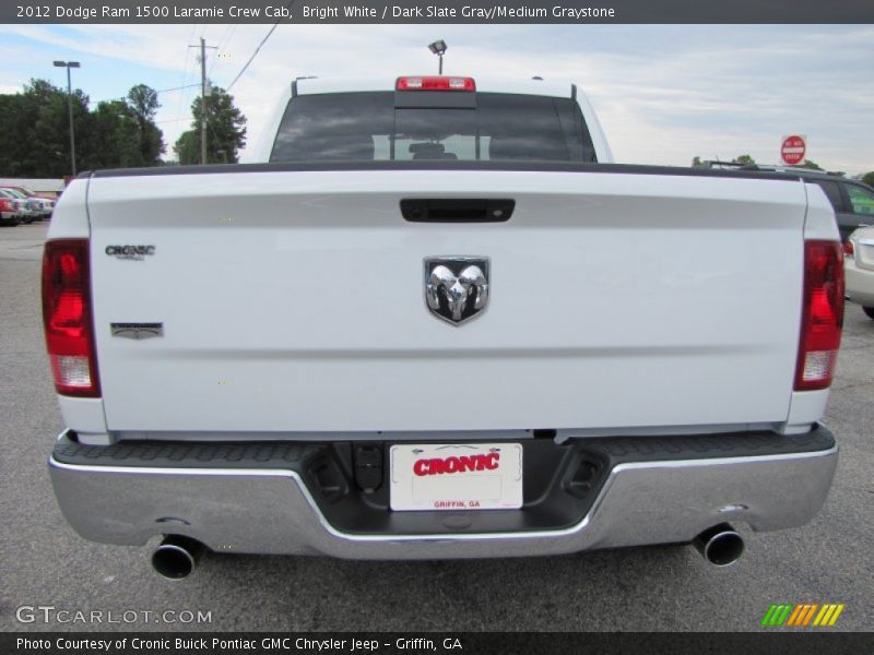 Bright White / Dark Slate Gray/Medium Graystone 2012 Dodge Ram 1500 Laramie Crew Cab