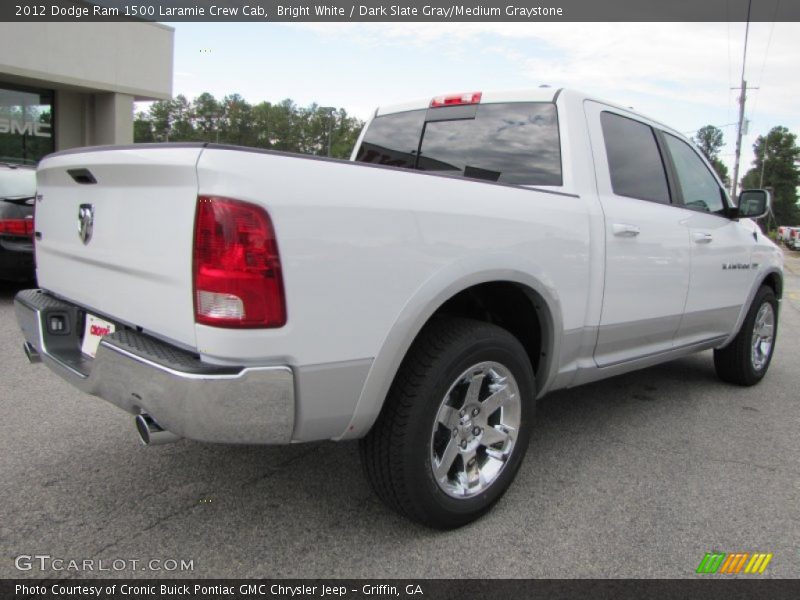 Bright White / Dark Slate Gray/Medium Graystone 2012 Dodge Ram 1500 Laramie Crew Cab
