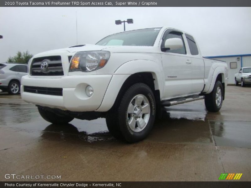 Super White / Graphite 2010 Toyota Tacoma V6 PreRunner TRD Sport Access Cab