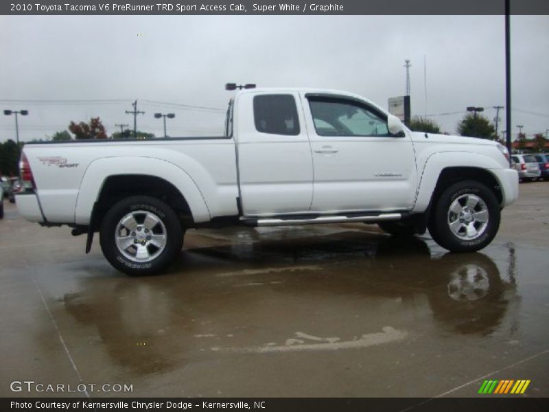 Super White / Graphite 2010 Toyota Tacoma V6 PreRunner TRD Sport Access Cab