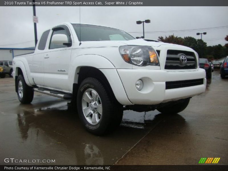 Super White / Graphite 2010 Toyota Tacoma V6 PreRunner TRD Sport Access Cab