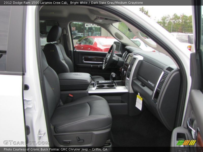 Bright White / Dark Slate Gray/Medium Graystone 2012 Dodge Ram 1500 Laramie Crew Cab