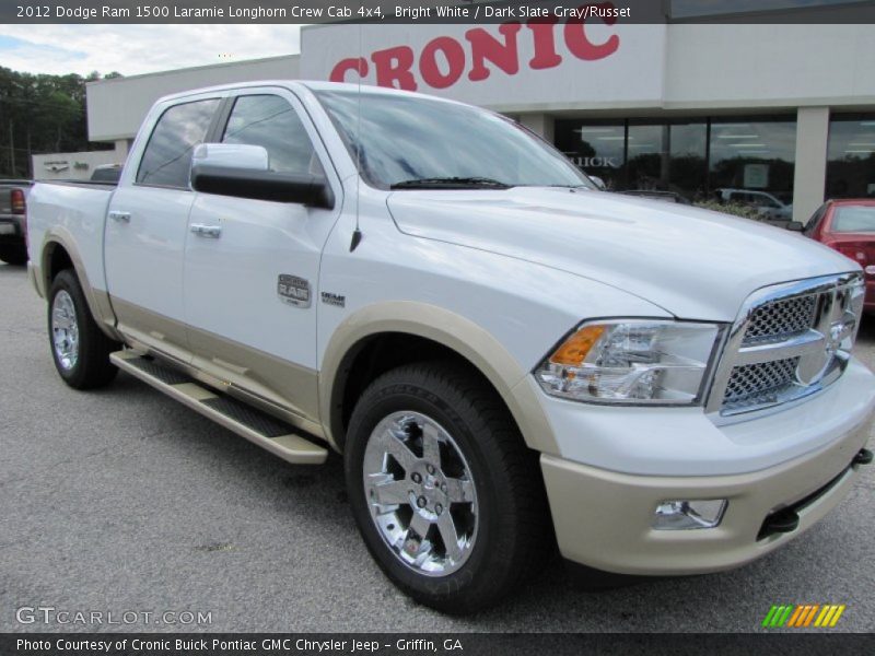 Bright White / Dark Slate Gray/Russet 2012 Dodge Ram 1500 Laramie Longhorn Crew Cab 4x4