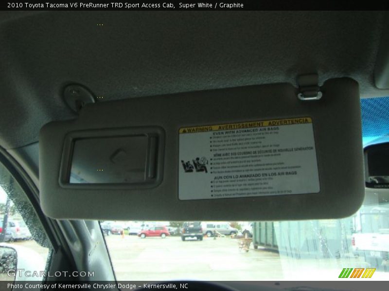 Super White / Graphite 2010 Toyota Tacoma V6 PreRunner TRD Sport Access Cab
