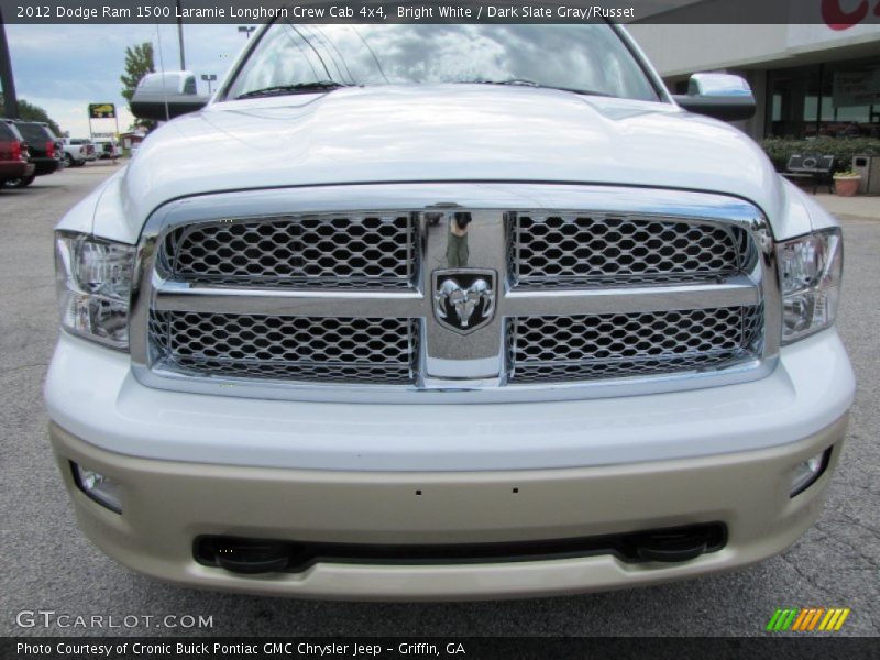 Bright White / Dark Slate Gray/Russet 2012 Dodge Ram 1500 Laramie Longhorn Crew Cab 4x4