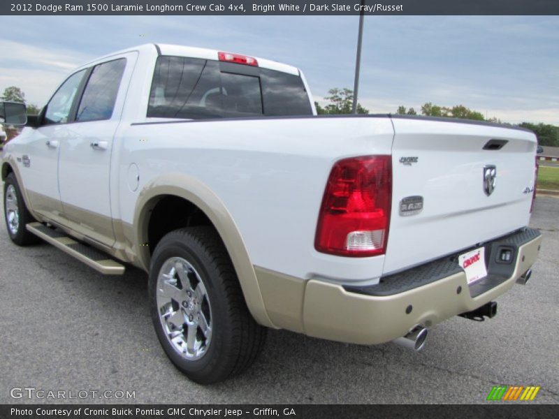 Bright White / Dark Slate Gray/Russet 2012 Dodge Ram 1500 Laramie Longhorn Crew Cab 4x4