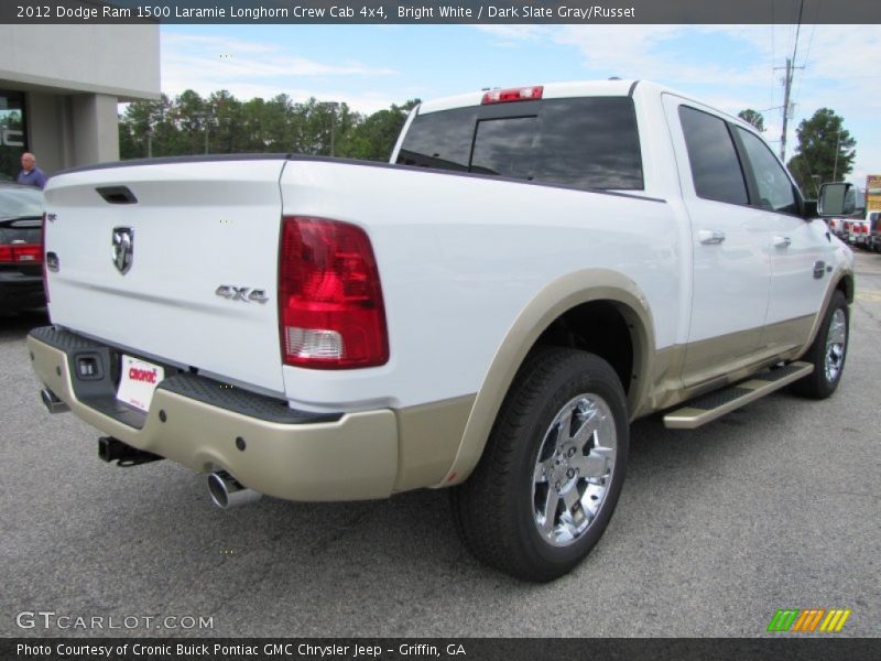 Bright White / Dark Slate Gray/Russet 2012 Dodge Ram 1500 Laramie Longhorn Crew Cab 4x4