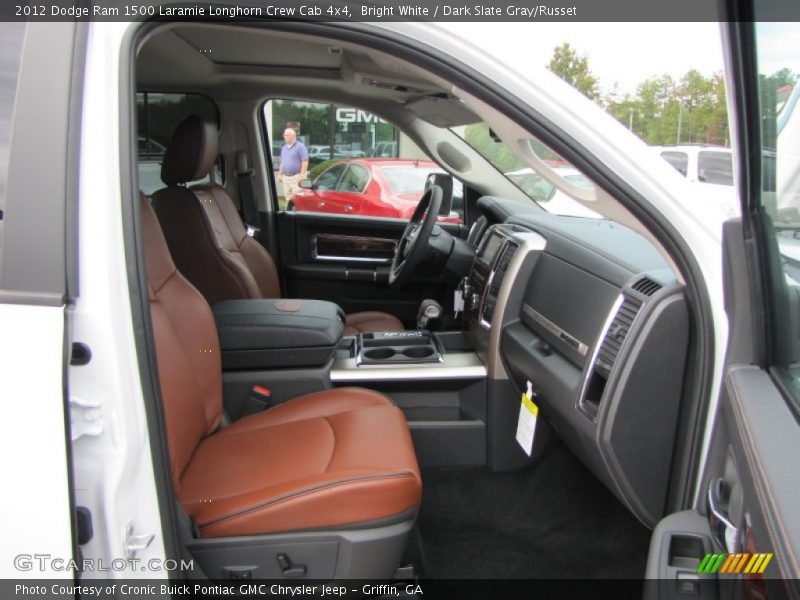 Bright White / Dark Slate Gray/Russet 2012 Dodge Ram 1500 Laramie Longhorn Crew Cab 4x4