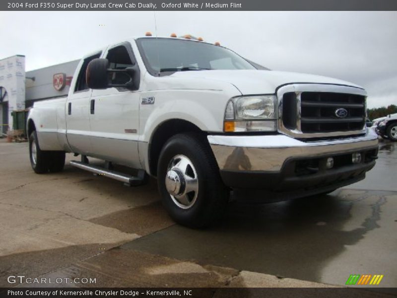 Oxford White / Medium Flint 2004 Ford F350 Super Duty Lariat Crew Cab Dually
