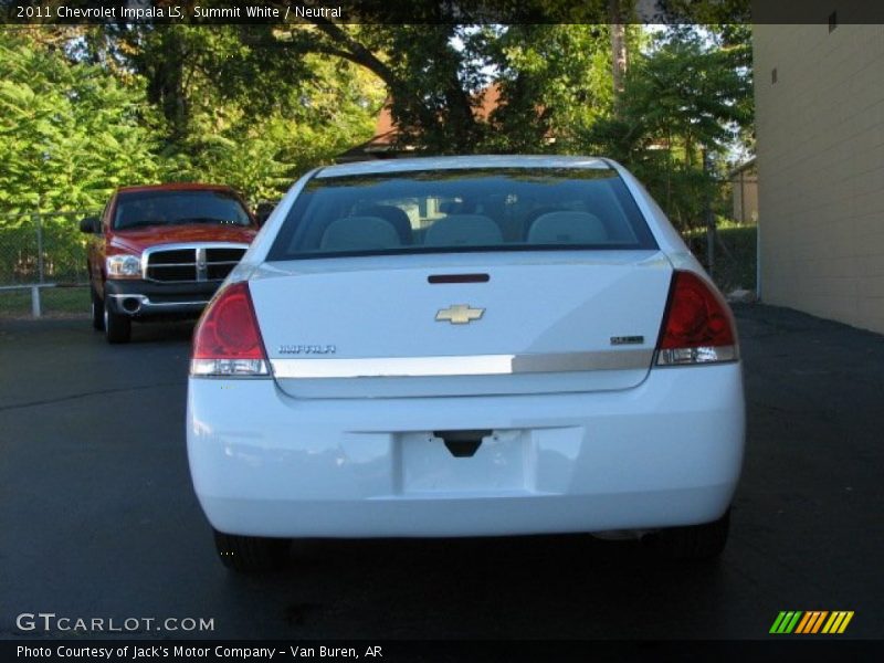Summit White / Neutral 2011 Chevrolet Impala LS