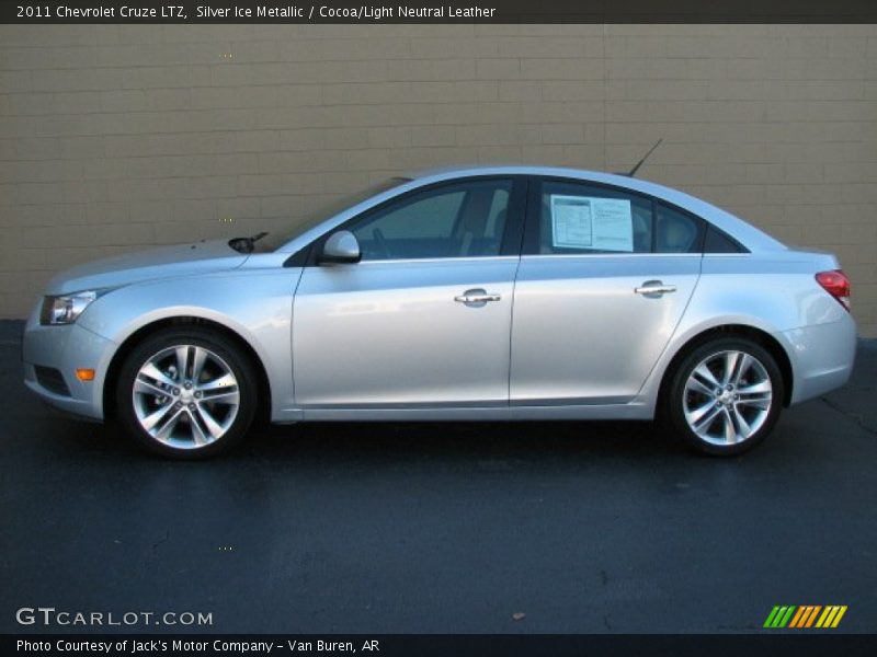 Silver Ice Metallic / Cocoa/Light Neutral Leather 2011 Chevrolet Cruze LTZ