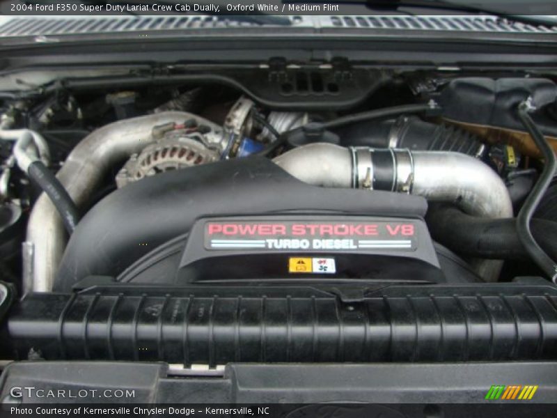 Oxford White / Medium Flint 2004 Ford F350 Super Duty Lariat Crew Cab Dually