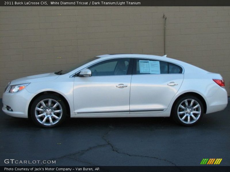 White Diamond Tricoat / Dark Titanium/Light Titanium 2011 Buick LaCrosse CXS