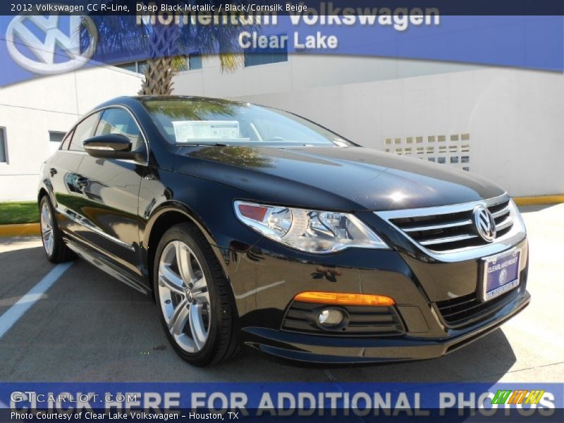 Deep Black Metallic / Black/Cornsilk Beige 2012 Volkswagen CC R-Line