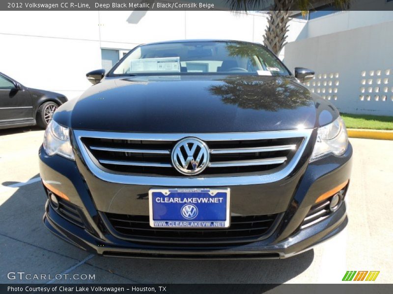 Deep Black Metallic / Black/Cornsilk Beige 2012 Volkswagen CC R-Line