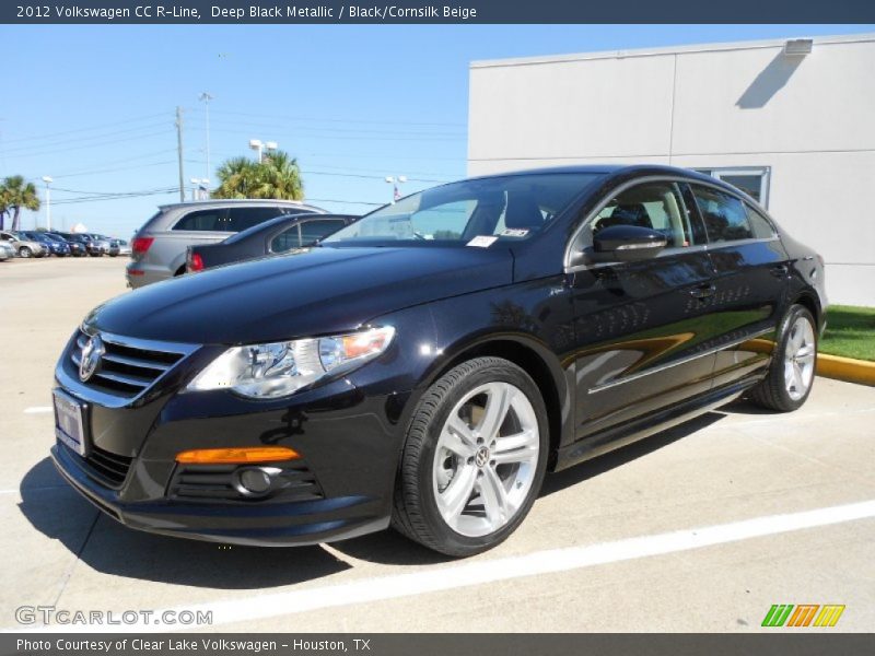 Deep Black Metallic / Black/Cornsilk Beige 2012 Volkswagen CC R-Line