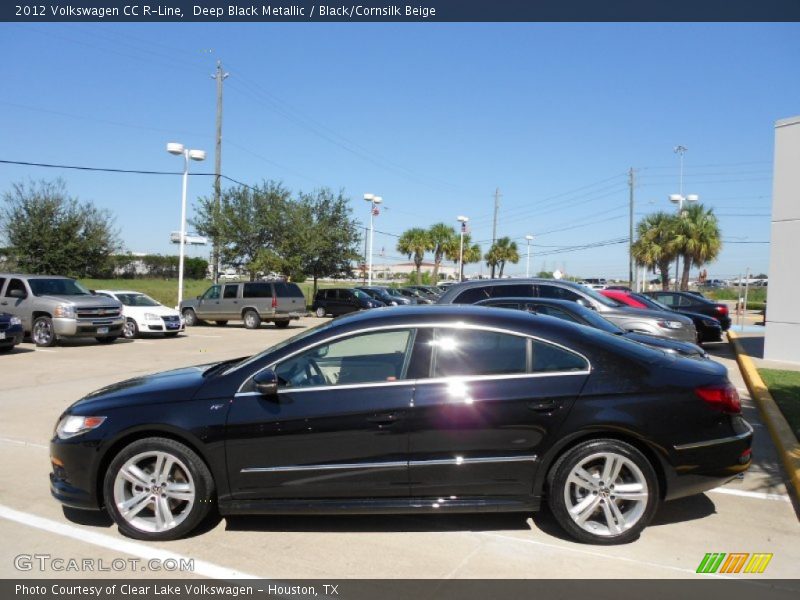 Deep Black Metallic / Black/Cornsilk Beige 2012 Volkswagen CC R-Line