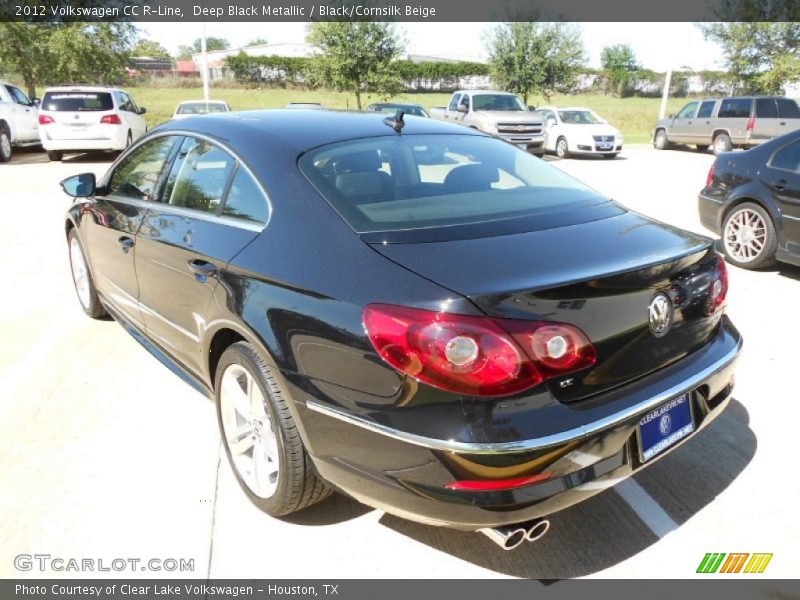 Deep Black Metallic / Black/Cornsilk Beige 2012 Volkswagen CC R-Line