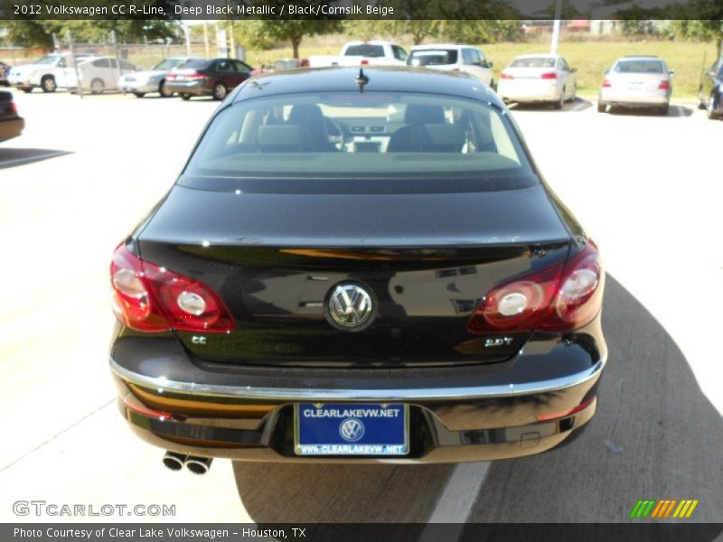 Deep Black Metallic / Black/Cornsilk Beige 2012 Volkswagen CC R-Line