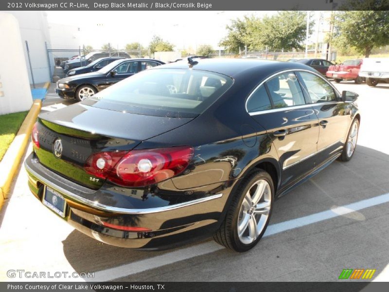 Deep Black Metallic / Black/Cornsilk Beige 2012 Volkswagen CC R-Line
