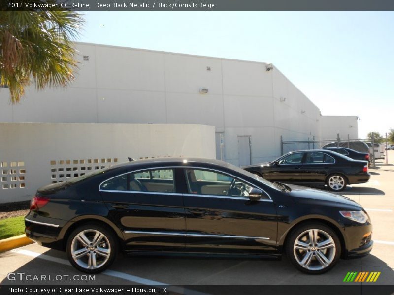Deep Black Metallic / Black/Cornsilk Beige 2012 Volkswagen CC R-Line