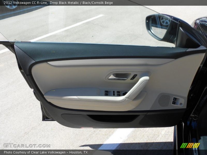 Deep Black Metallic / Black/Cornsilk Beige 2012 Volkswagen CC R-Line