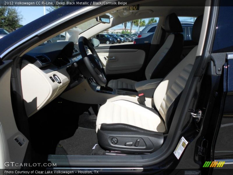 Deep Black Metallic / Black/Cornsilk Beige 2012 Volkswagen CC R-Line