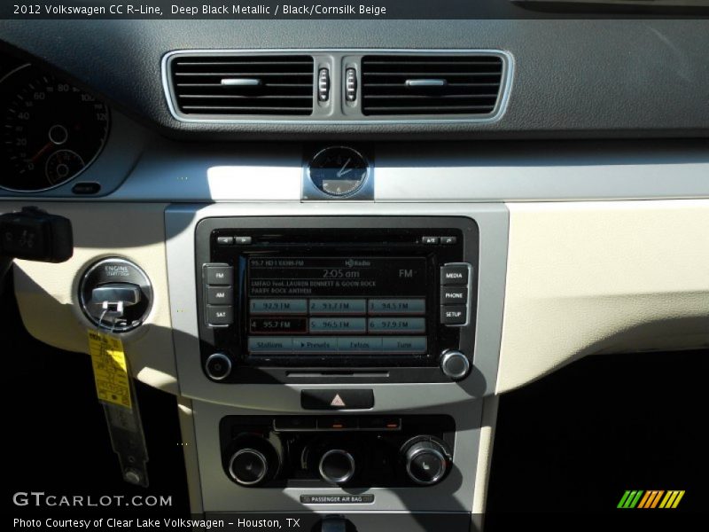 Deep Black Metallic / Black/Cornsilk Beige 2012 Volkswagen CC R-Line