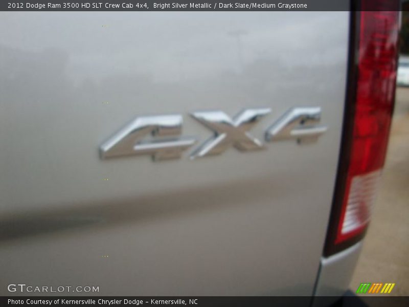 Bright Silver Metallic / Dark Slate/Medium Graystone 2012 Dodge Ram 3500 HD SLT Crew Cab 4x4