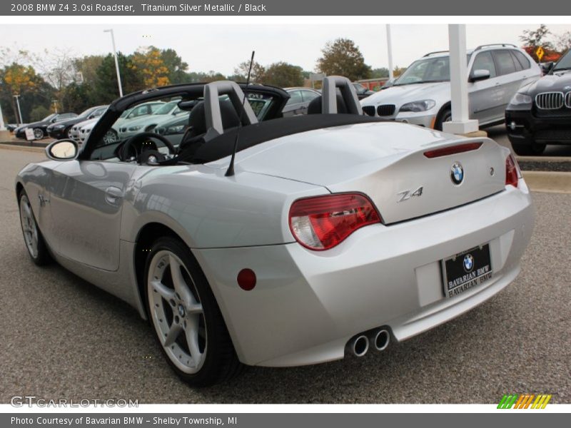 Titanium Silver Metallic / Black 2008 BMW Z4 3.0si Roadster