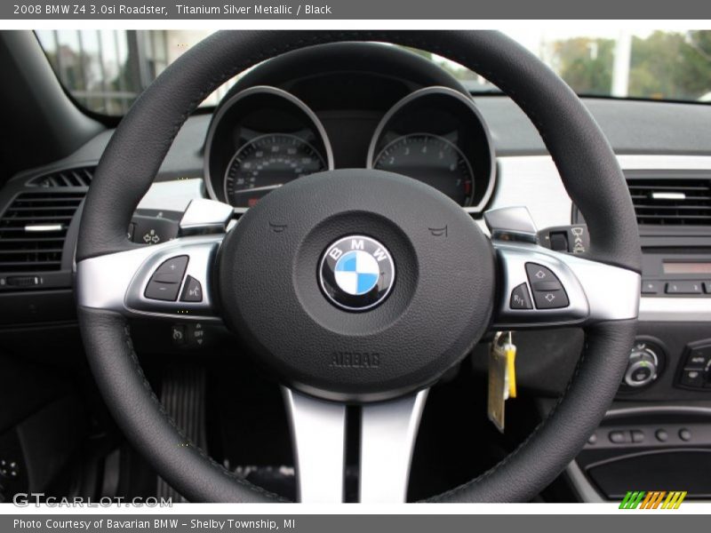 Titanium Silver Metallic / Black 2008 BMW Z4 3.0si Roadster