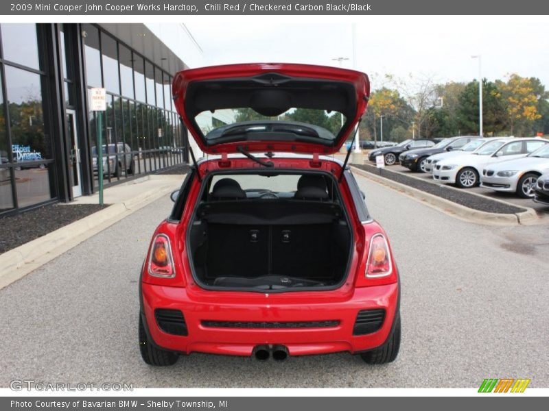 Chili Red / Checkered Carbon Black/Black 2009 Mini Cooper John Cooper Works Hardtop