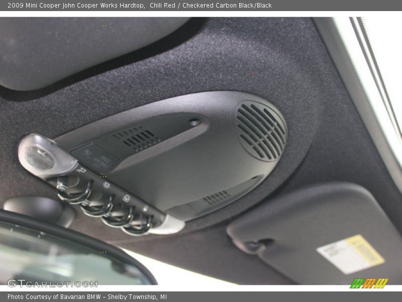Chili Red / Checkered Carbon Black/Black 2009 Mini Cooper John Cooper Works Hardtop