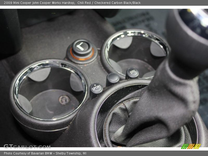 Chili Red / Checkered Carbon Black/Black 2009 Mini Cooper John Cooper Works Hardtop