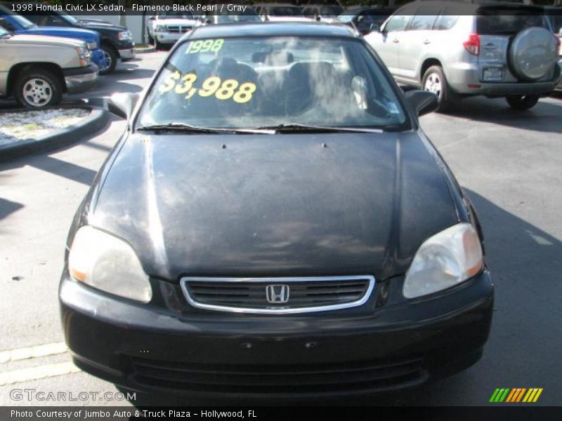 Flamenco Black Pearl / Gray 1998 Honda Civic LX Sedan