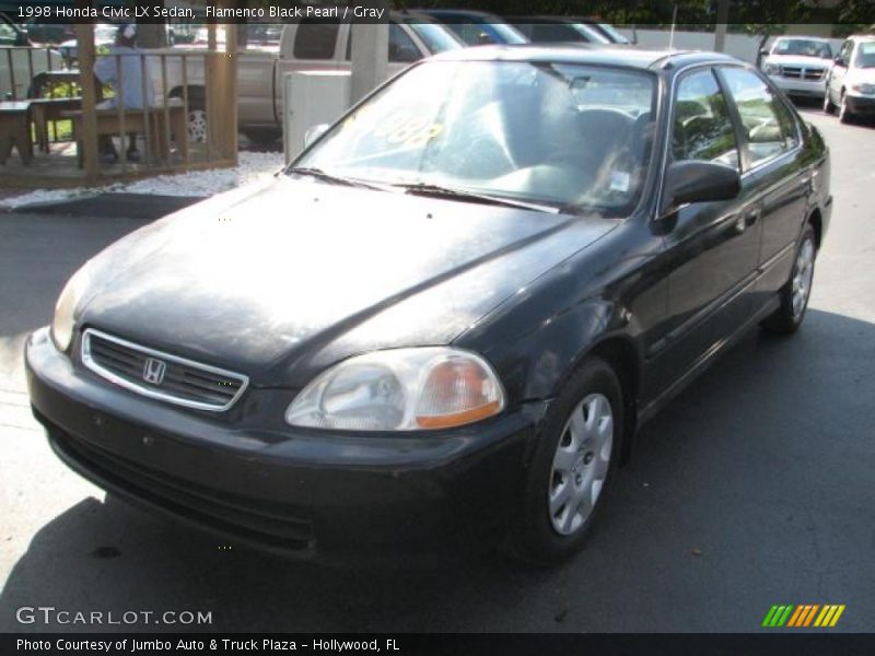 Flamenco Black Pearl / Gray 1998 Honda Civic LX Sedan
