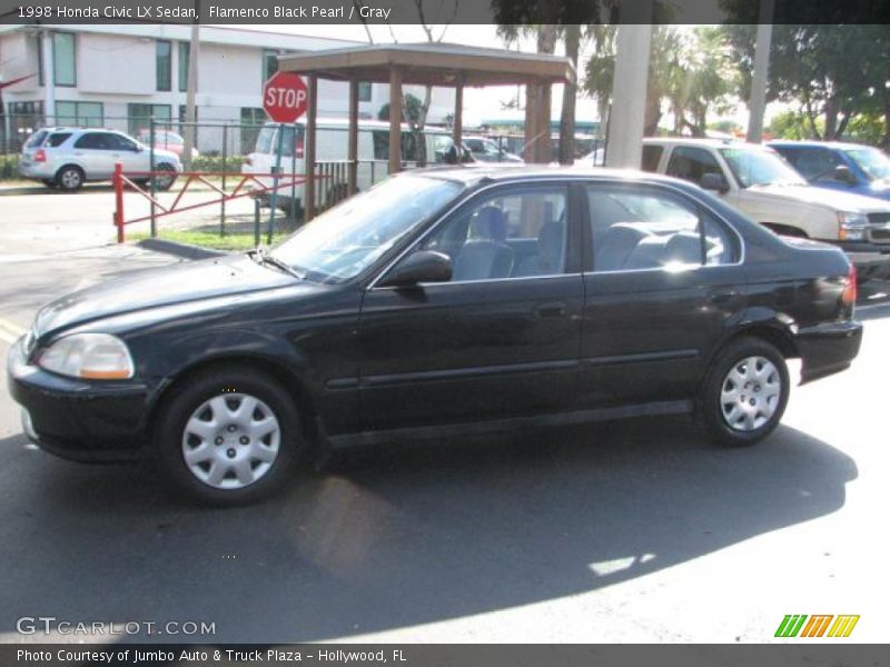 Flamenco Black Pearl / Gray 1998 Honda Civic LX Sedan