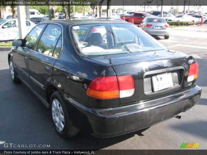 Flamenco Black Pearl / Gray 1998 Honda Civic LX Sedan
