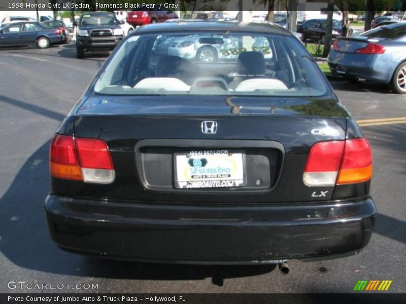 Flamenco Black Pearl / Gray 1998 Honda Civic LX Sedan