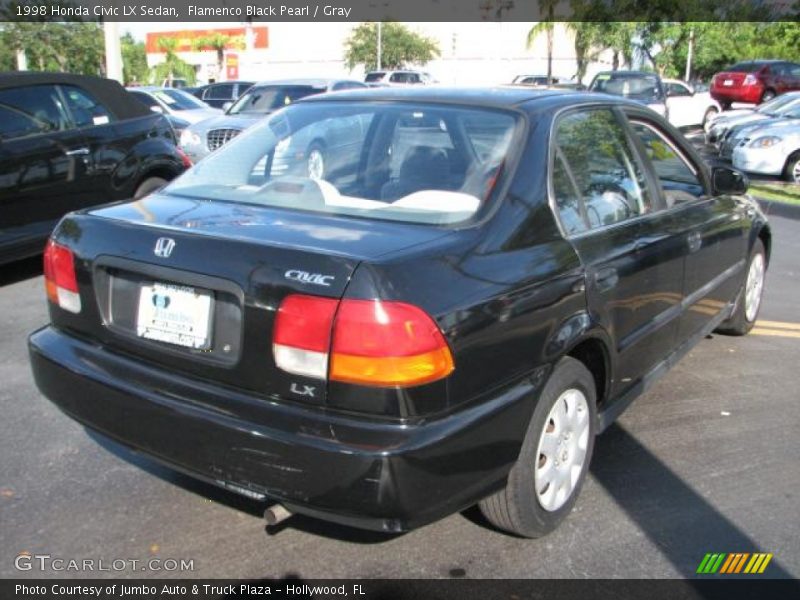 Flamenco Black Pearl / Gray 1998 Honda Civic LX Sedan