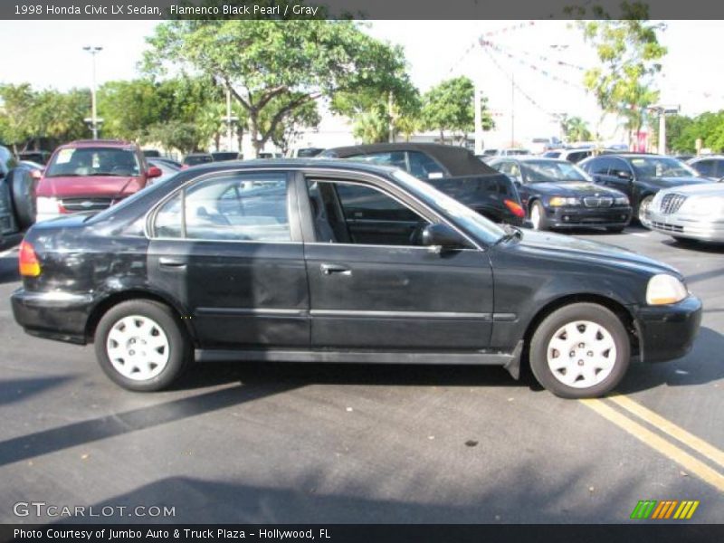 Flamenco Black Pearl / Gray 1998 Honda Civic LX Sedan