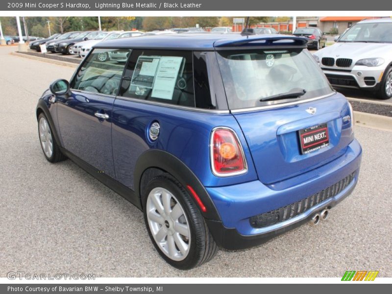 Lightning Blue Metallic / Black Leather 2009 Mini Cooper S Hardtop