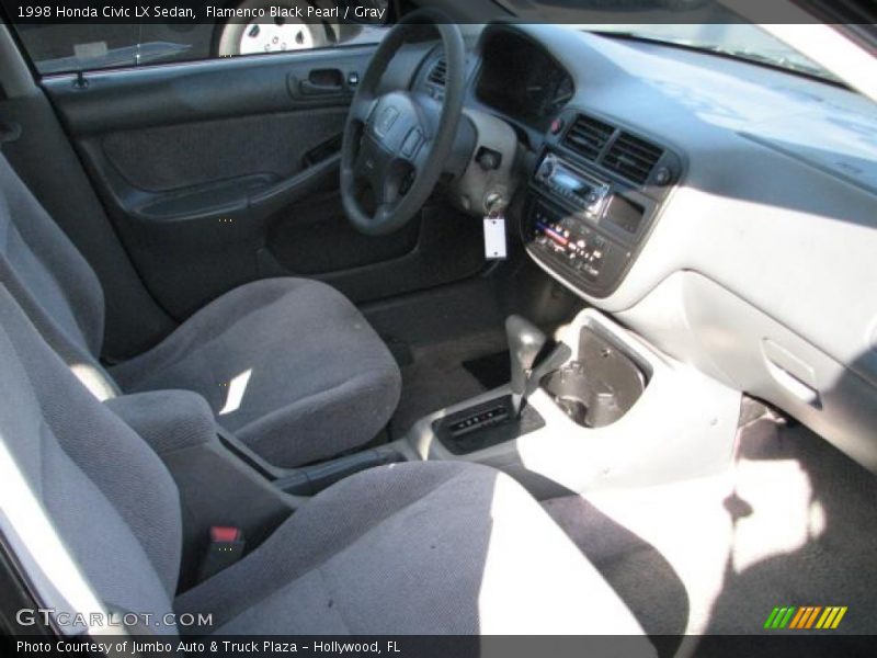 Flamenco Black Pearl / Gray 1998 Honda Civic LX Sedan